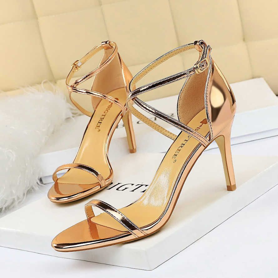 8cm heels gold