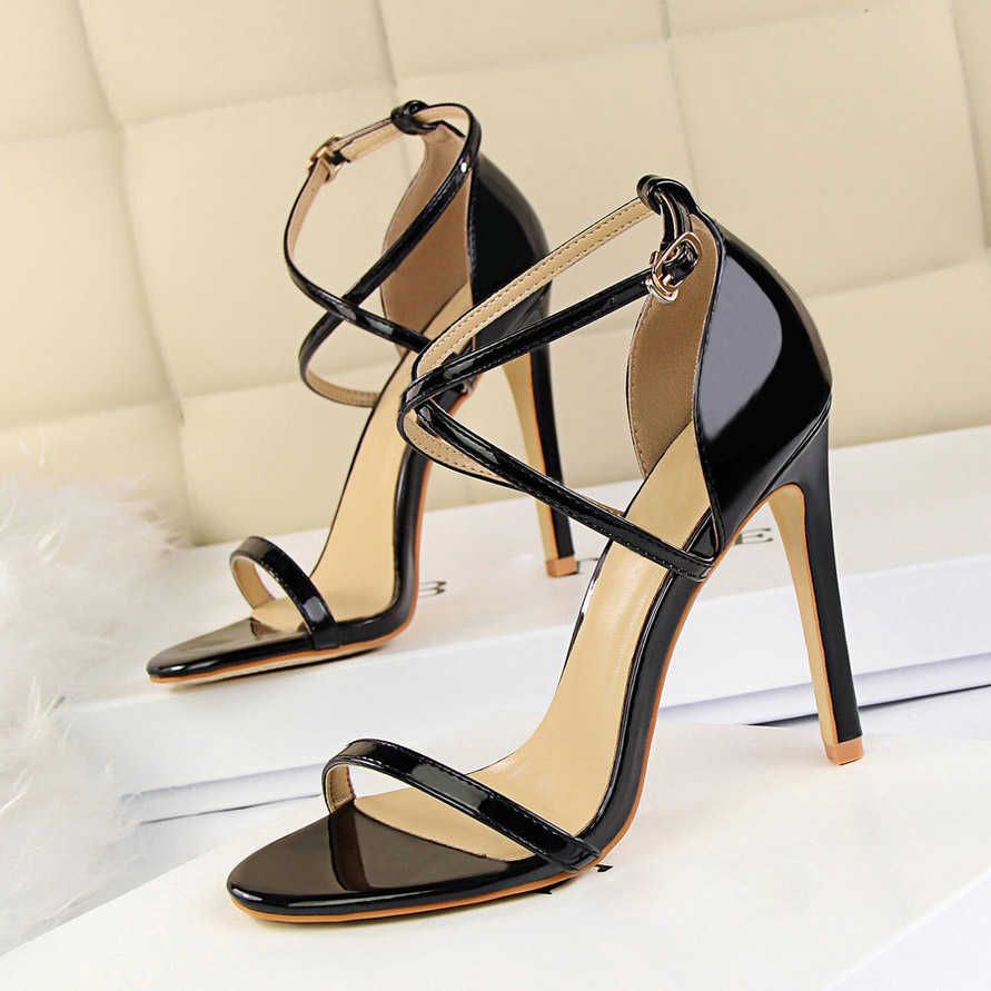 11cm heels black