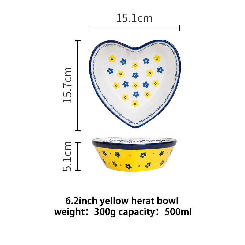 6.2inch heart yellow