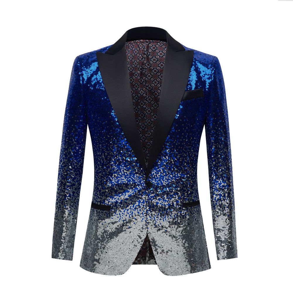 Blazer prateado azul