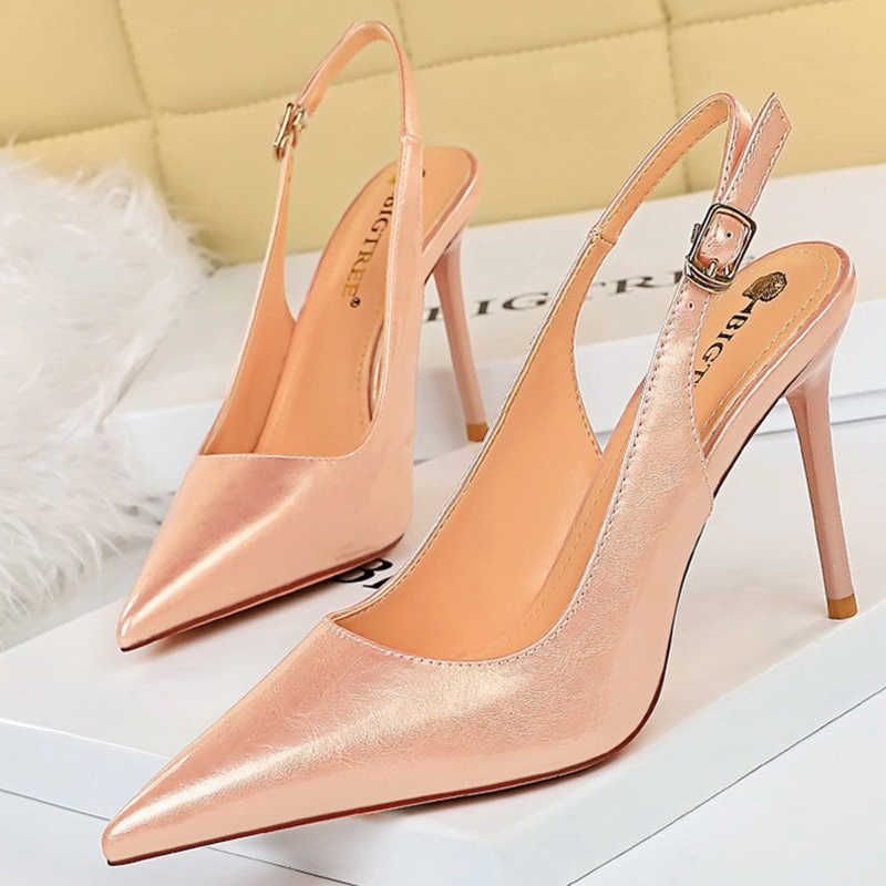 pink 9.5cm heels