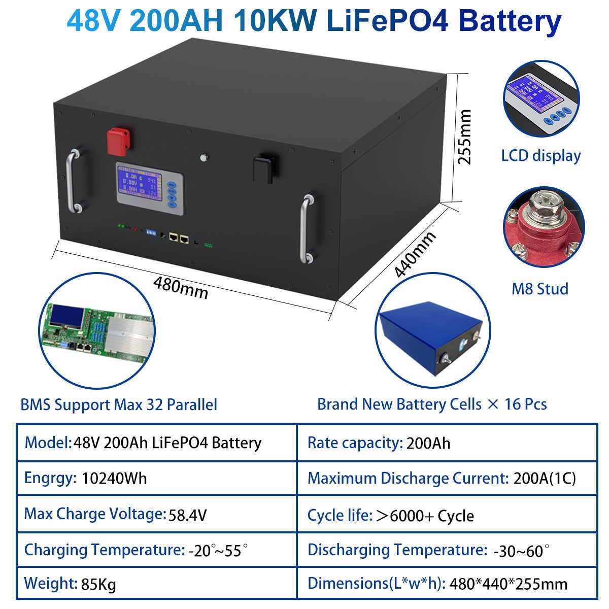 48V 200AH 10KWH