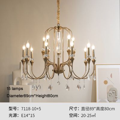 15 lamps Diameter89cm Height80cm