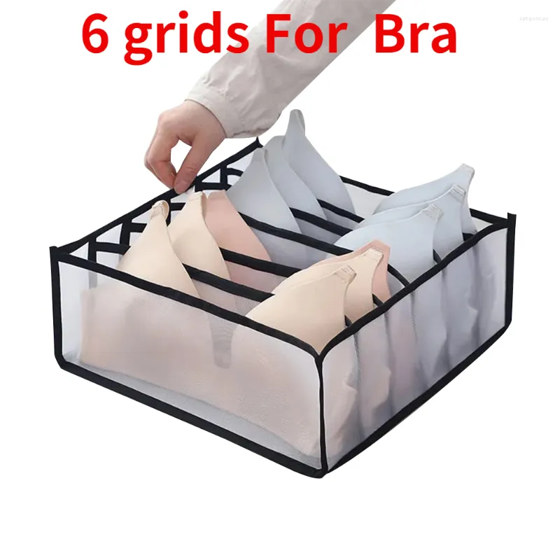 Black 6 Grids-Bra