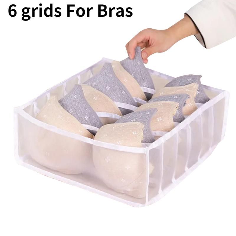 White 6 grids-Bra