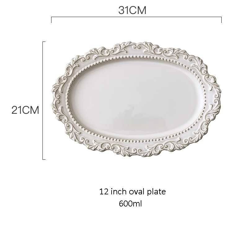 12 inch oval plate