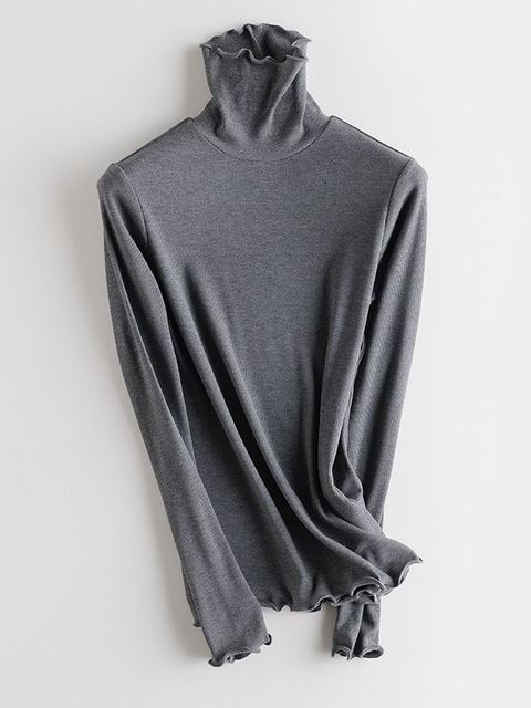 gray turtleneck