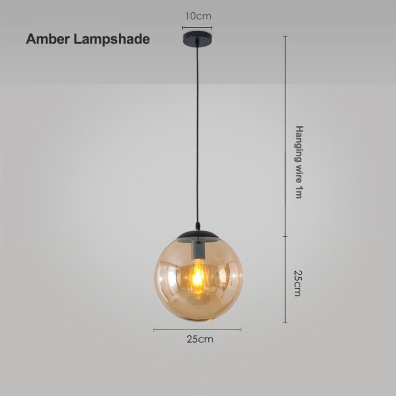 Amber Lampshade Without Light Source