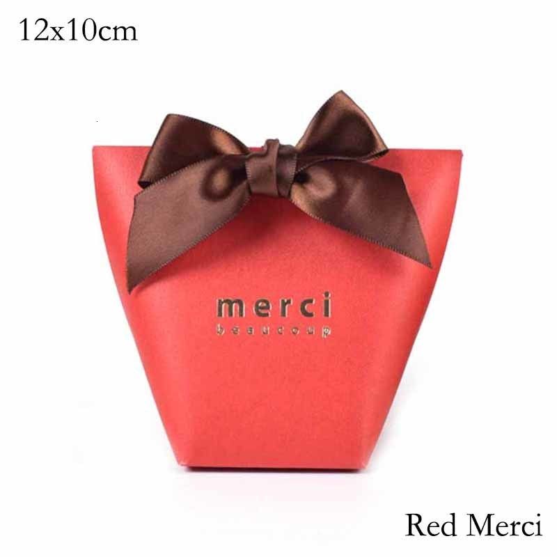 12x10cm Red Merci-As Picture