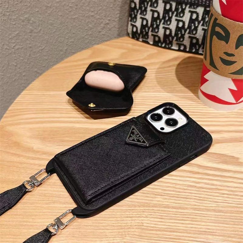 Zwart + strap + airpods tas