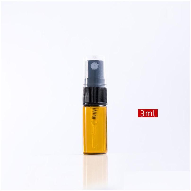 3 ml Amber Black Spray Clear Cover