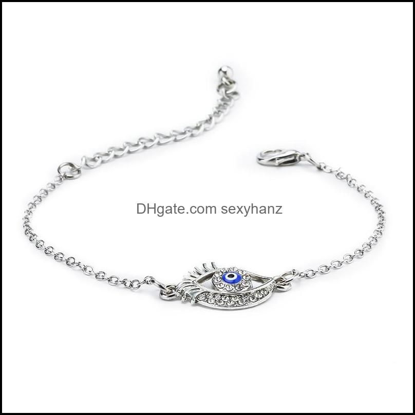 Sliver Evil Eye Bracelet