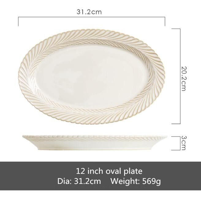 12 inch oval plate