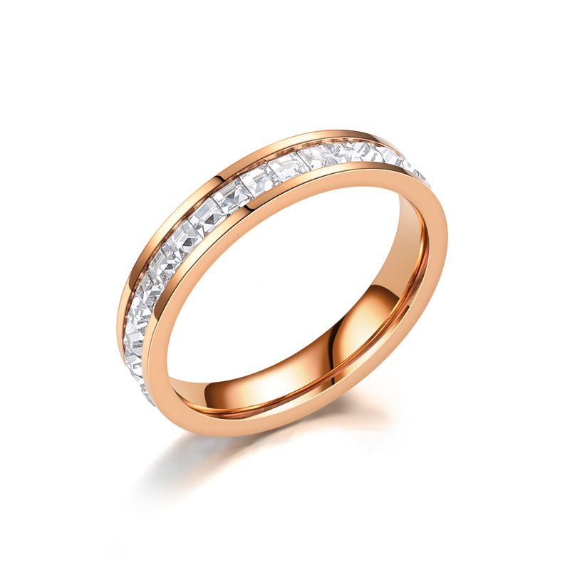 One Row Zircon-Rose Gold