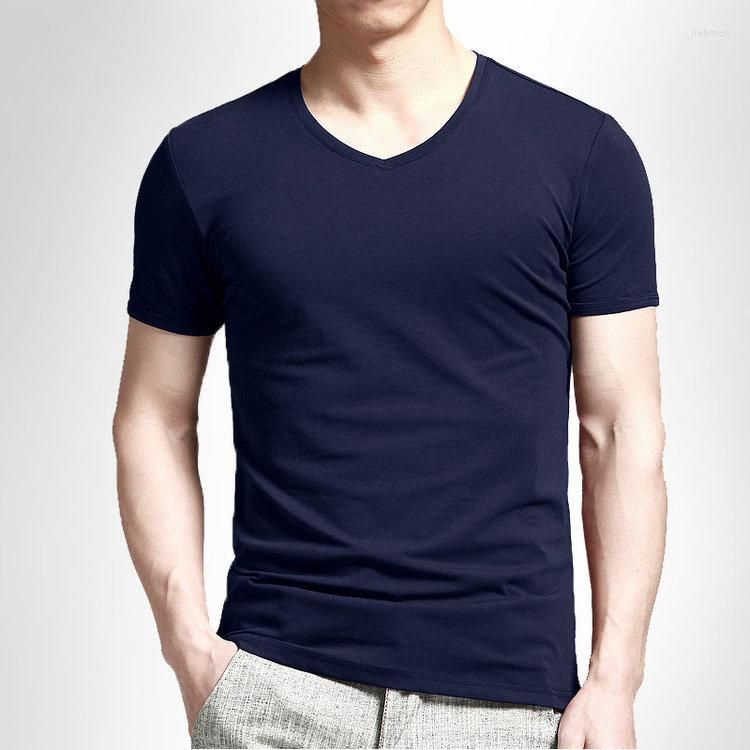 v neck blue