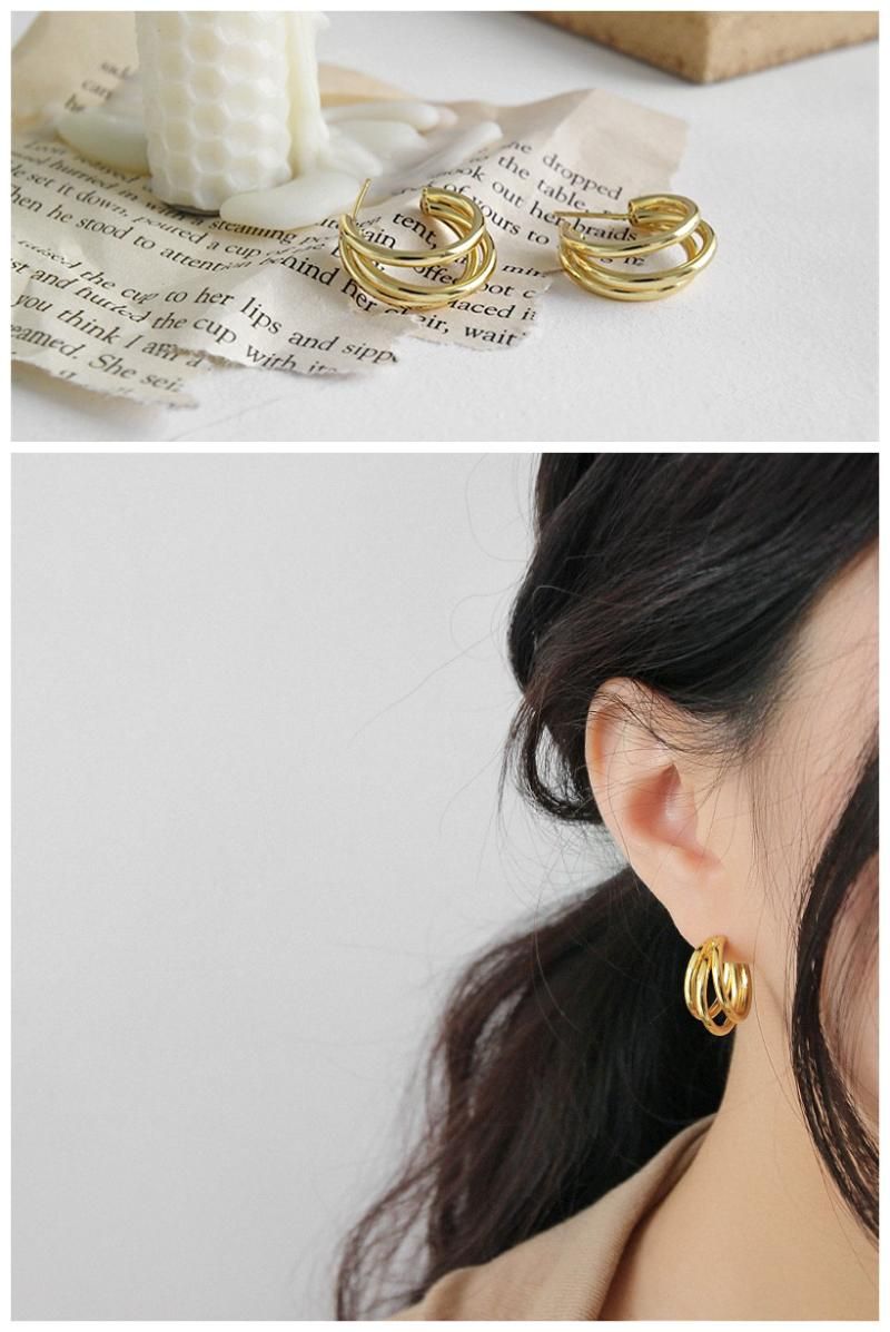 1 pair gold 19mm