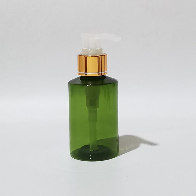 100ml green gold clear plastic