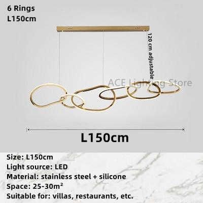 6 Ringe - L150 cm