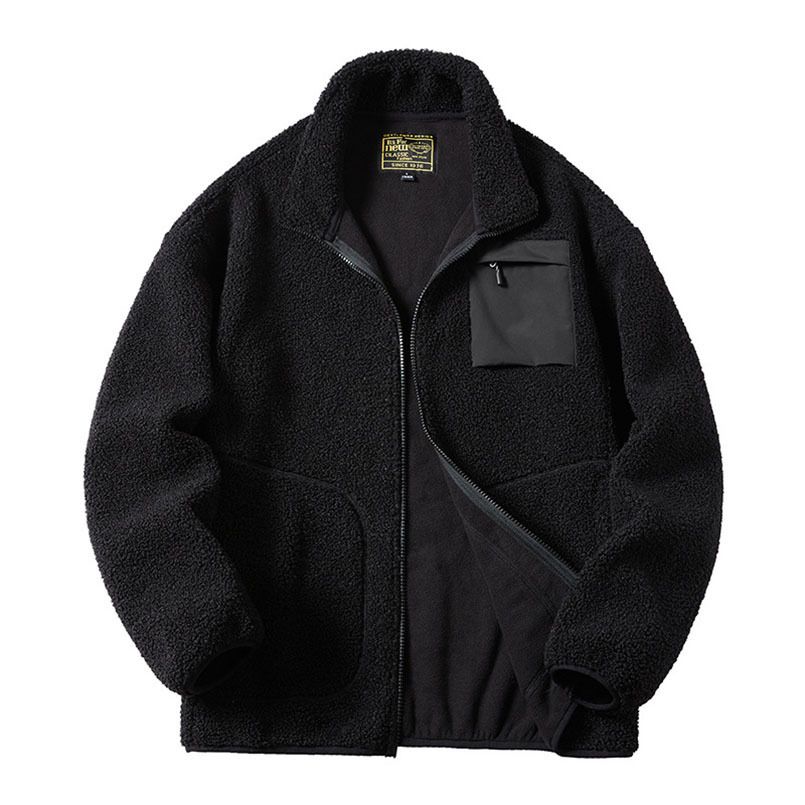 Manteau en peluche noir