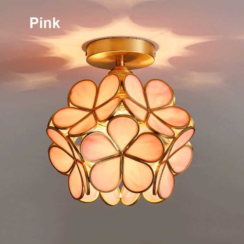 Потолочная лампа розовая