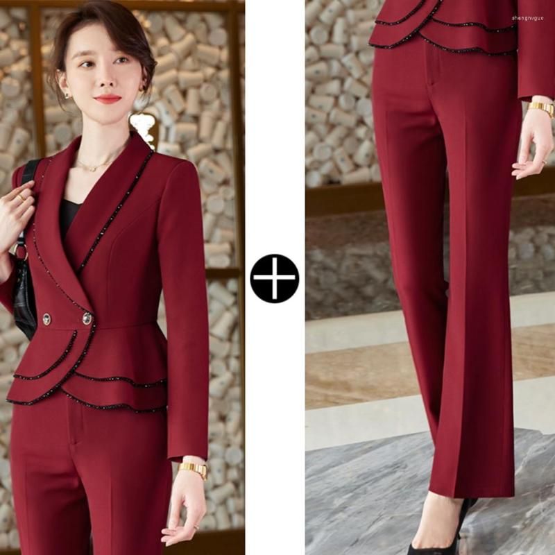 Pantaloni blazer rossi