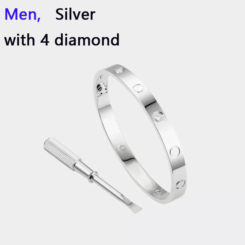 men silver with cz diamond