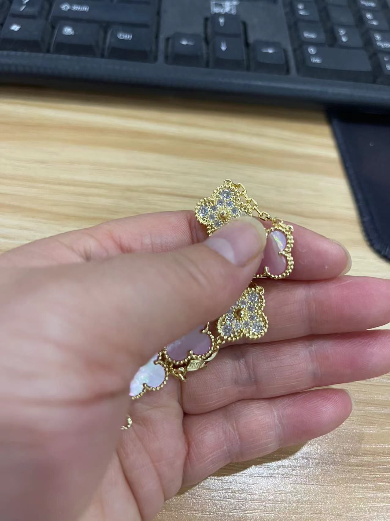 Gold Pink Diamond Bracelet