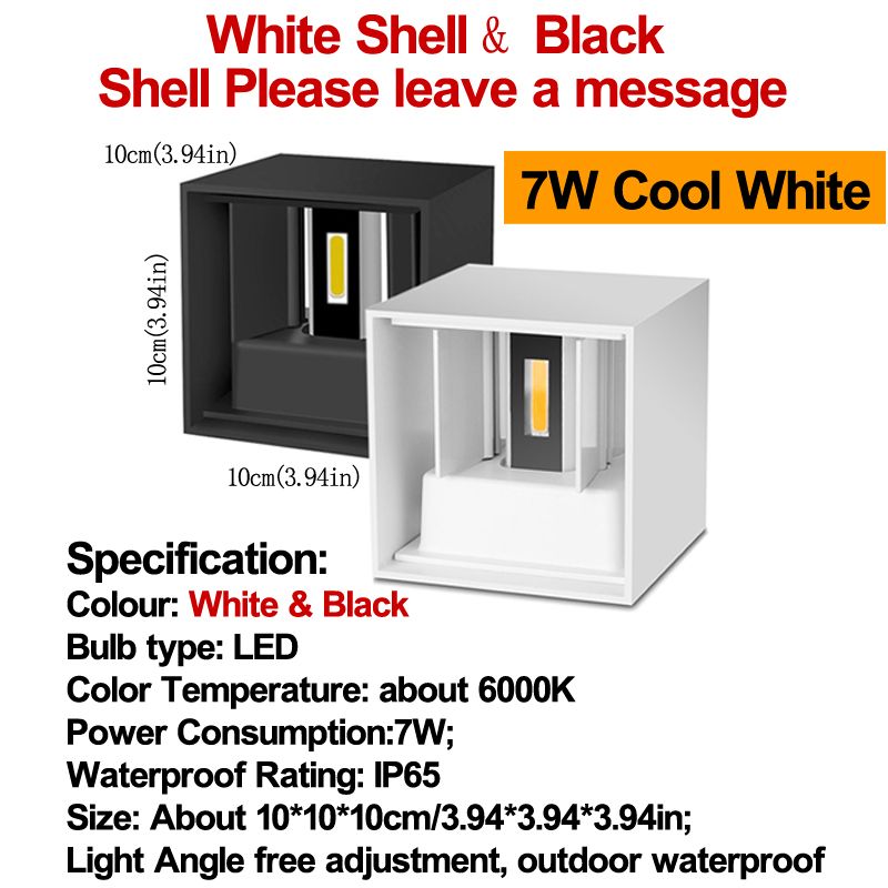 Square 6000K Cool White 7W 3,9 tum