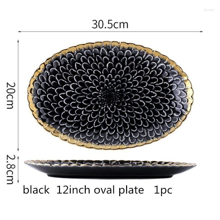 B12inch oval plate