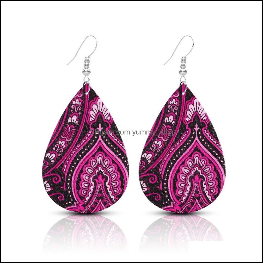 Purple Printing Earring