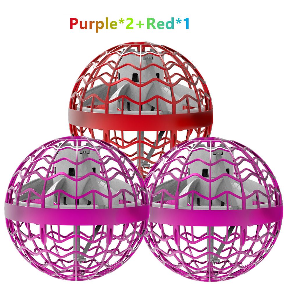 2PCS Purple 1Red