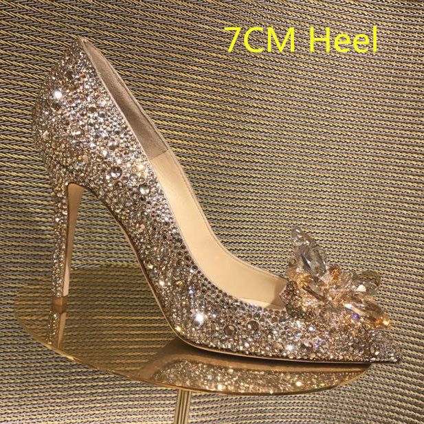 gold -7cm heel