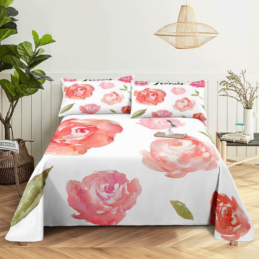 분홍색 침대 시트 15