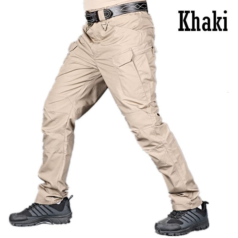 pantalon de cargaison des hommes kaki