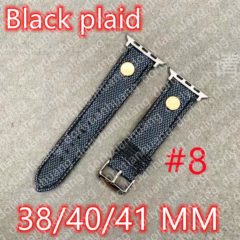 Plaid noir # 8 38/40/41mm + V logo