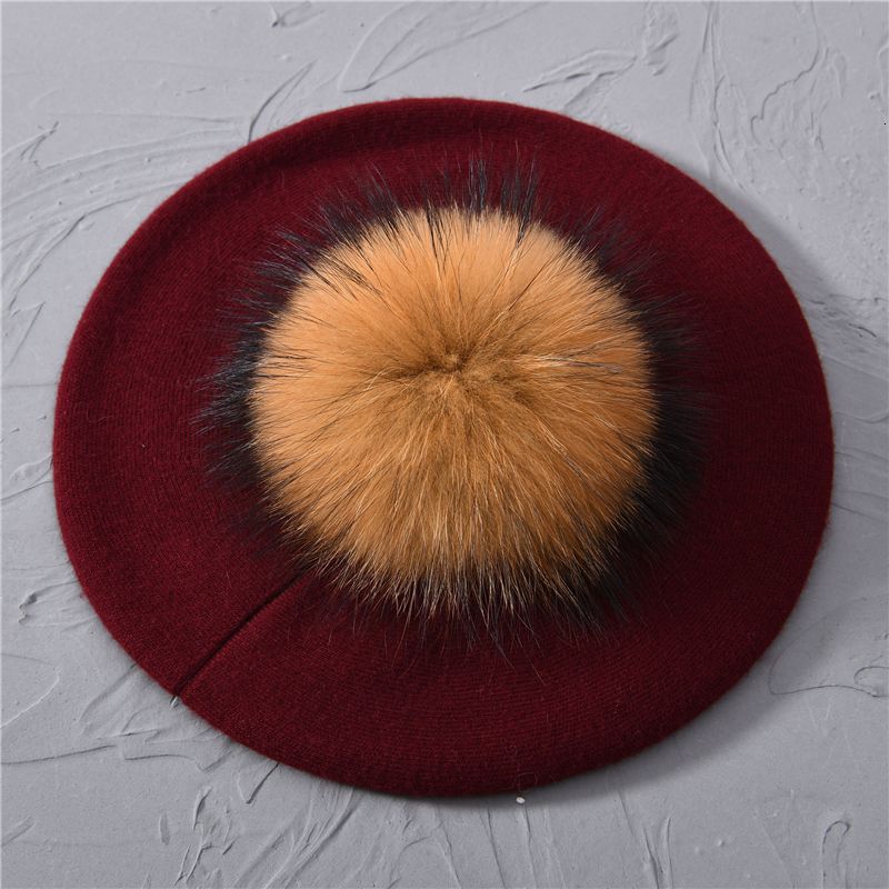 burgundy natural fur