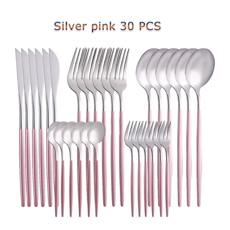 30pcs Silver Pink