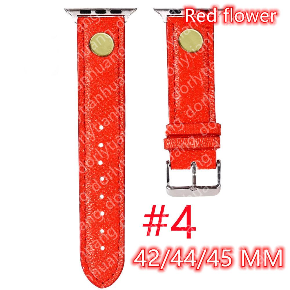 Rote Blume #4 42/44/45/49 mm+V Logo