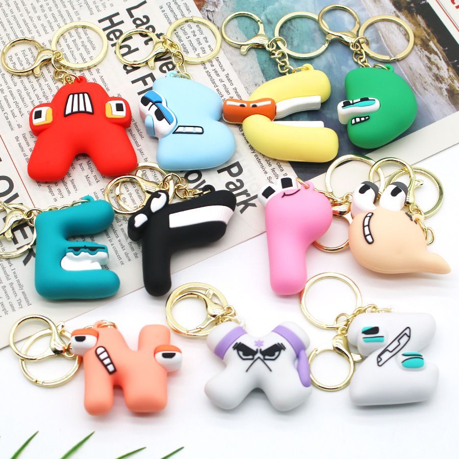 Doors Roblox Game Figure Keychains Pendant Keyring Toy PVC Rubber Monster  Gifts