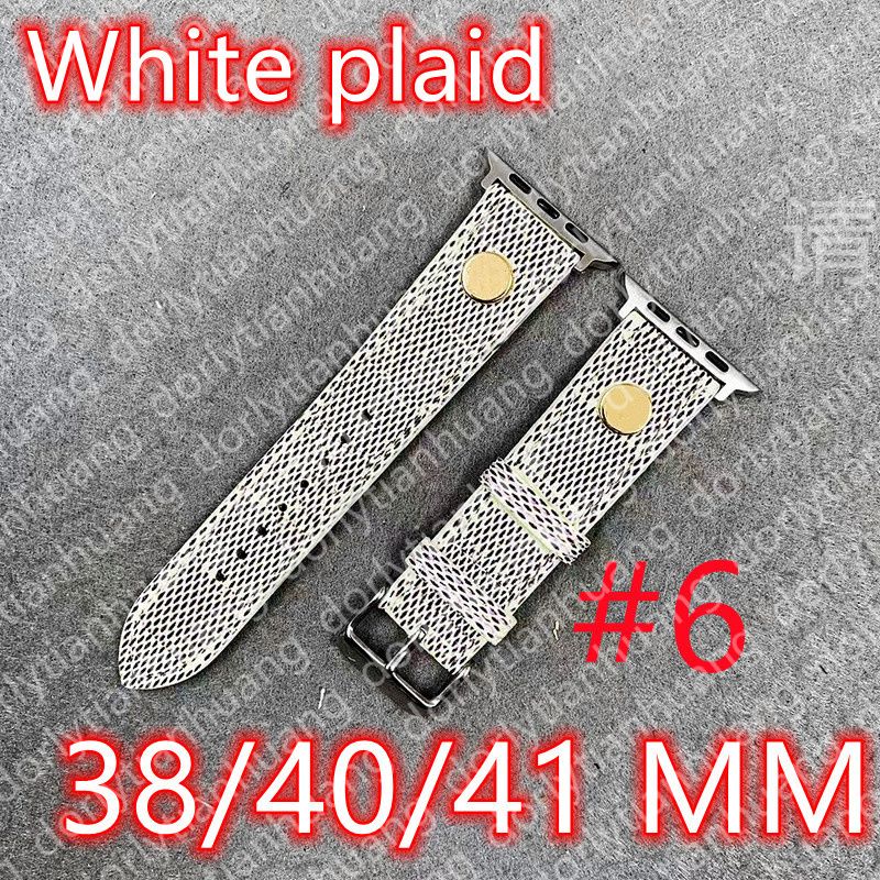 Weißer Plaid #6 38/40/41 mm+V Logo