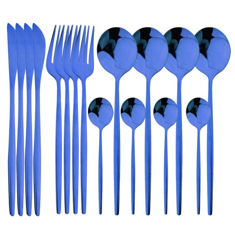 1 set 16pcs bleu