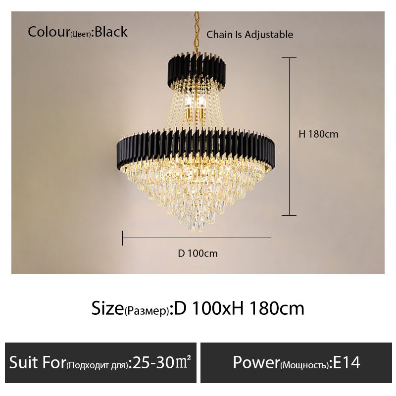 black D100cm 3 colors lights