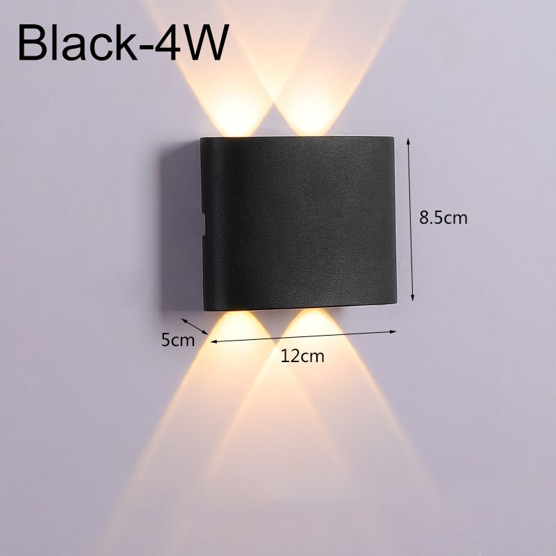 Black 4W 2Lights Warm White