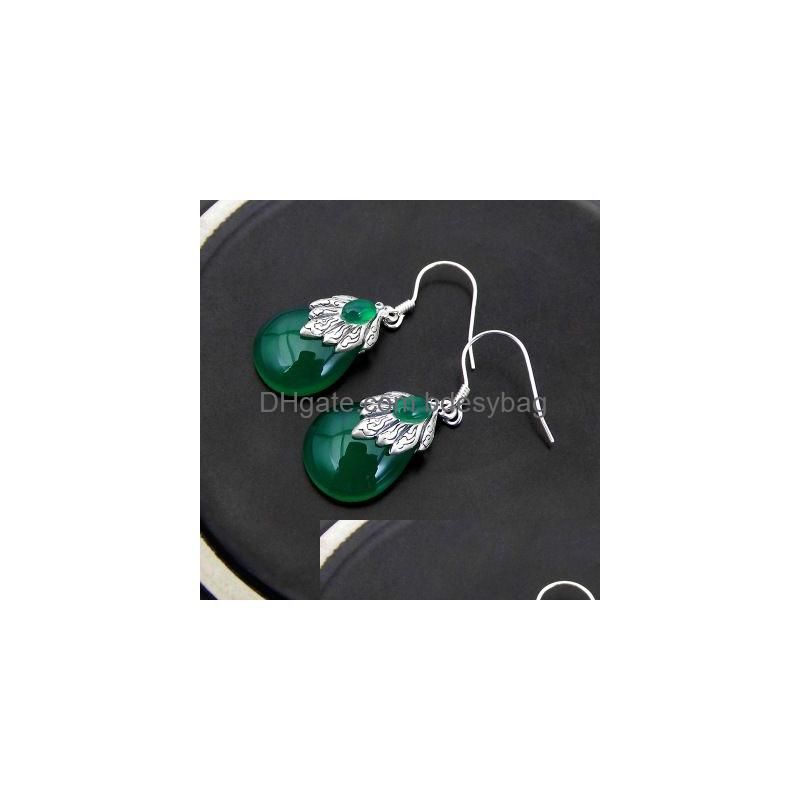 Green Agate Earrings