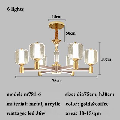 6 lights Remote Ctrl Dimmable