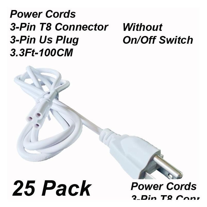 3Pin 3Ft Power Cords Without Switch