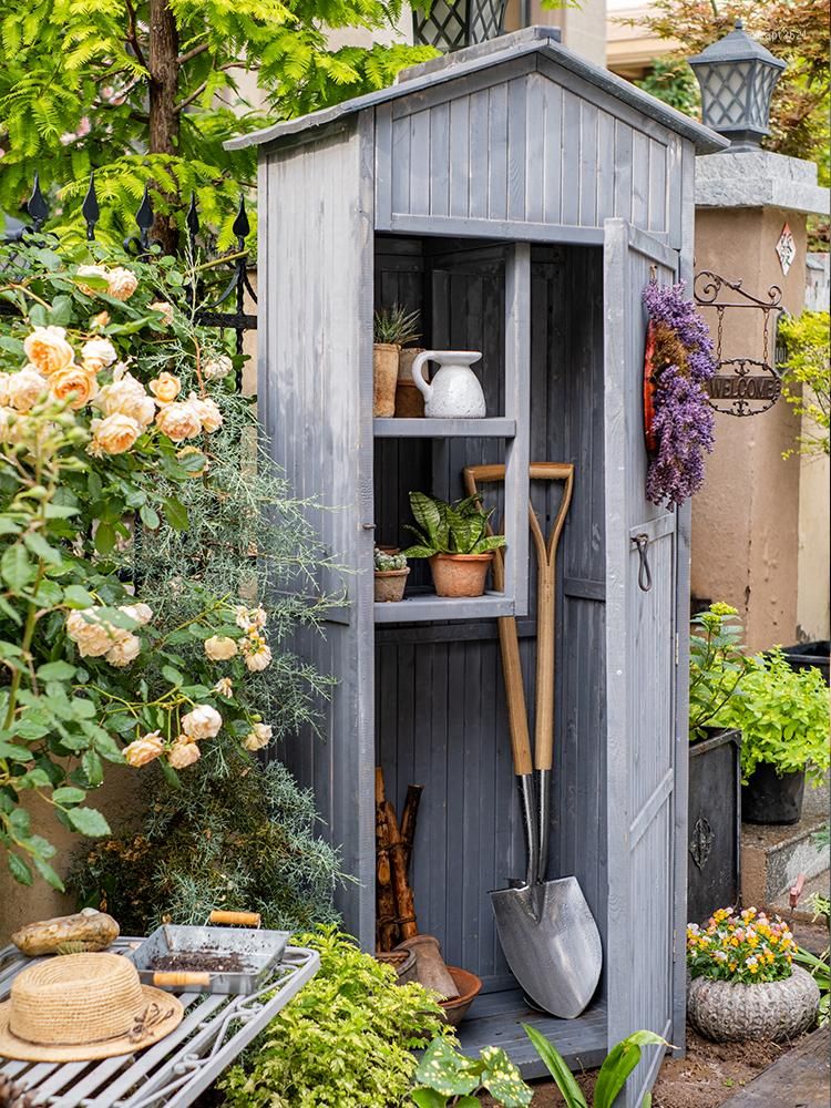 Armoire De Rangement D'extérieur En Bois Massif, Armoire À