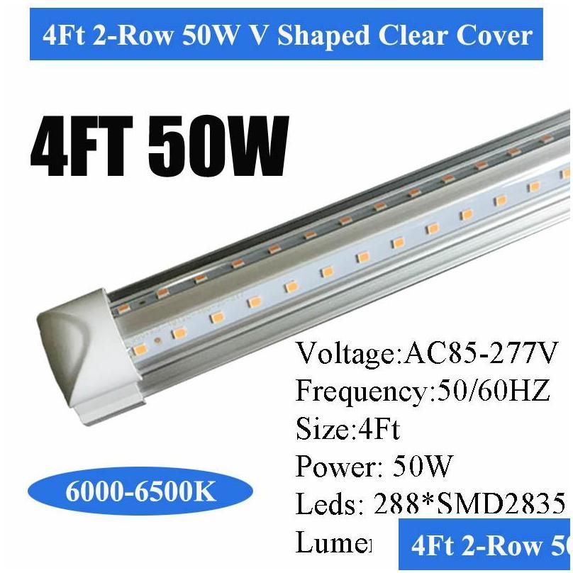 4ft 50W V أنبوب LED على شكل