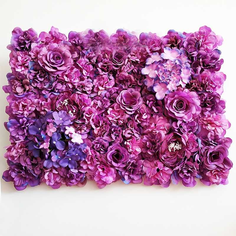 mur de fleurs violettes