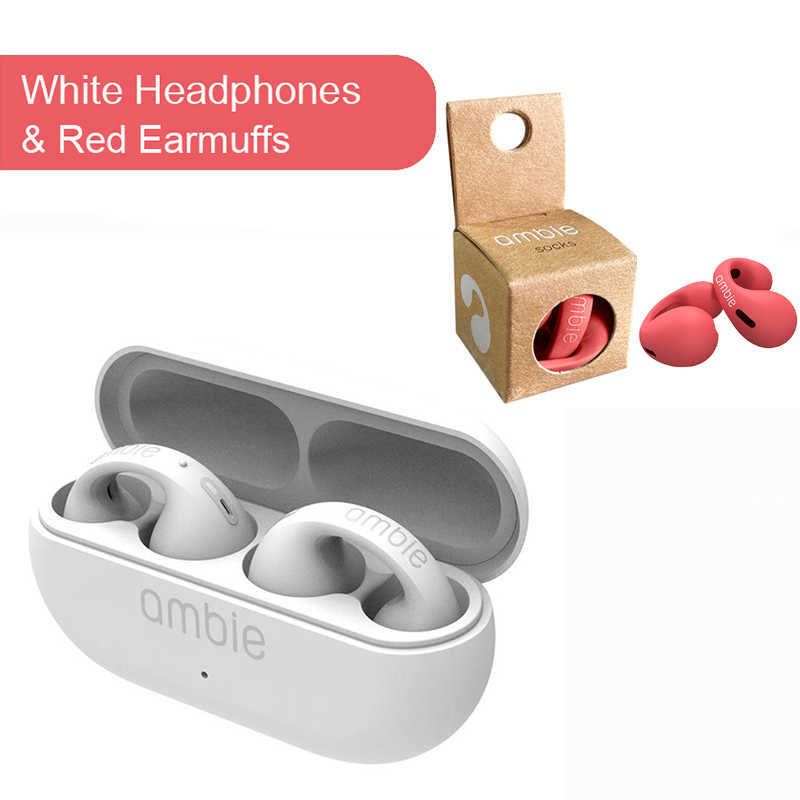 White Red Earmuffs
